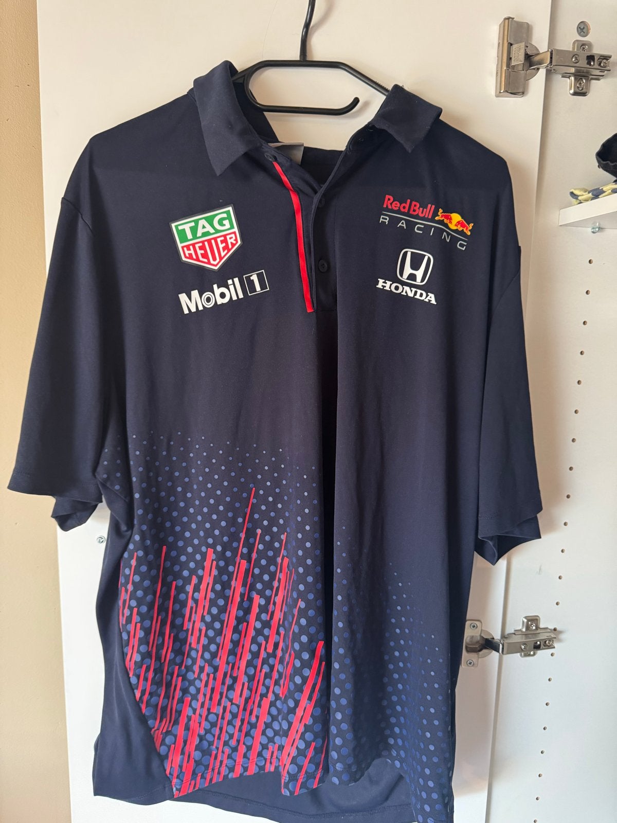Max Verstappen Red Bull Racing Polo - Maat XXL, Ophalen of Verzenden, Zo goed als nieuw, Overige maten, Blauw