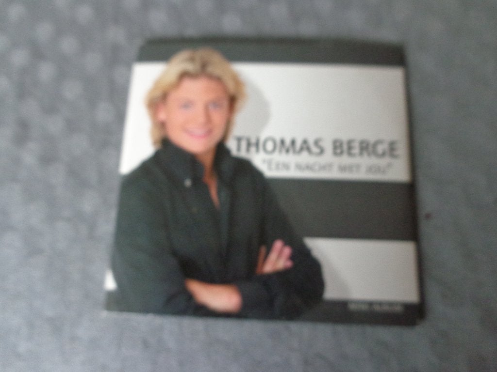 Thomas Berge " Een nacht met jou ", Ophalen of Verzenden, Zo goed als nieuw, Levenslied of Smartlap