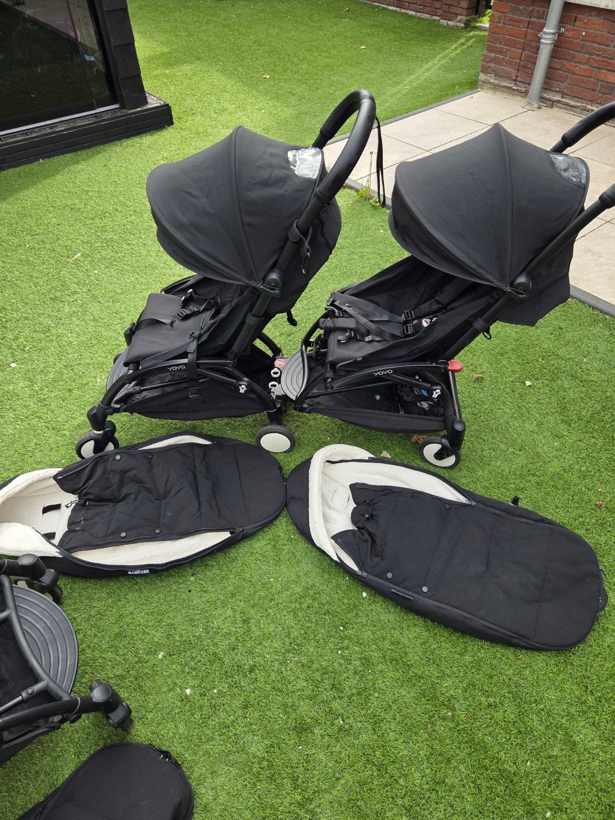 Babyzen YOYO en YOYO Connect kinderwagens met voetenzakken, Gebruikt, Duowagen, Ophalen of Verzenden, Kinderwagen