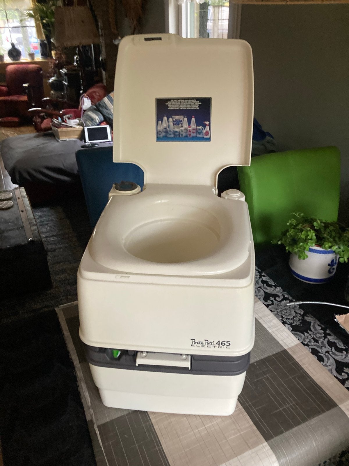 Porta Potti 465 Electric - Zo goed als nieuw camping WC, Caravans en Kamperen, Ophalen of Verzenden, Zo goed als nieuw