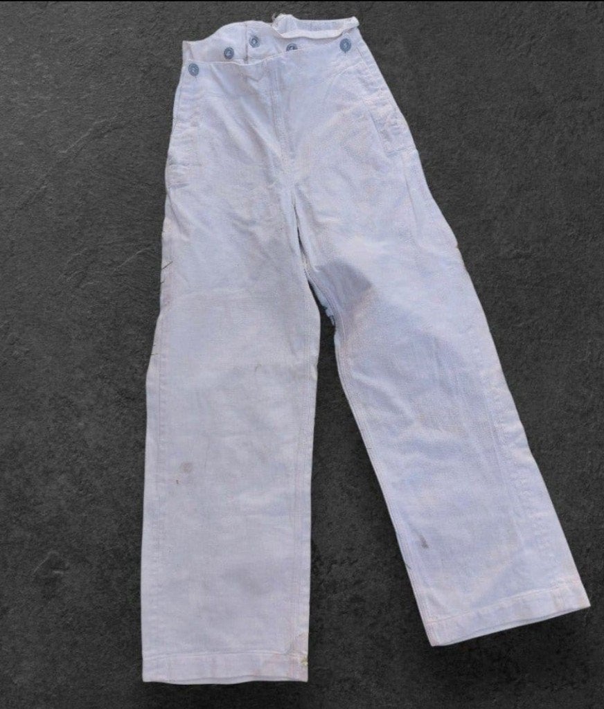 Duitse WO2 Kriegsmarine Hitlerjugend Drillich broek AHS, Ophalen of Verzenden, Marine, Duitsland, Kleding of Schoenen