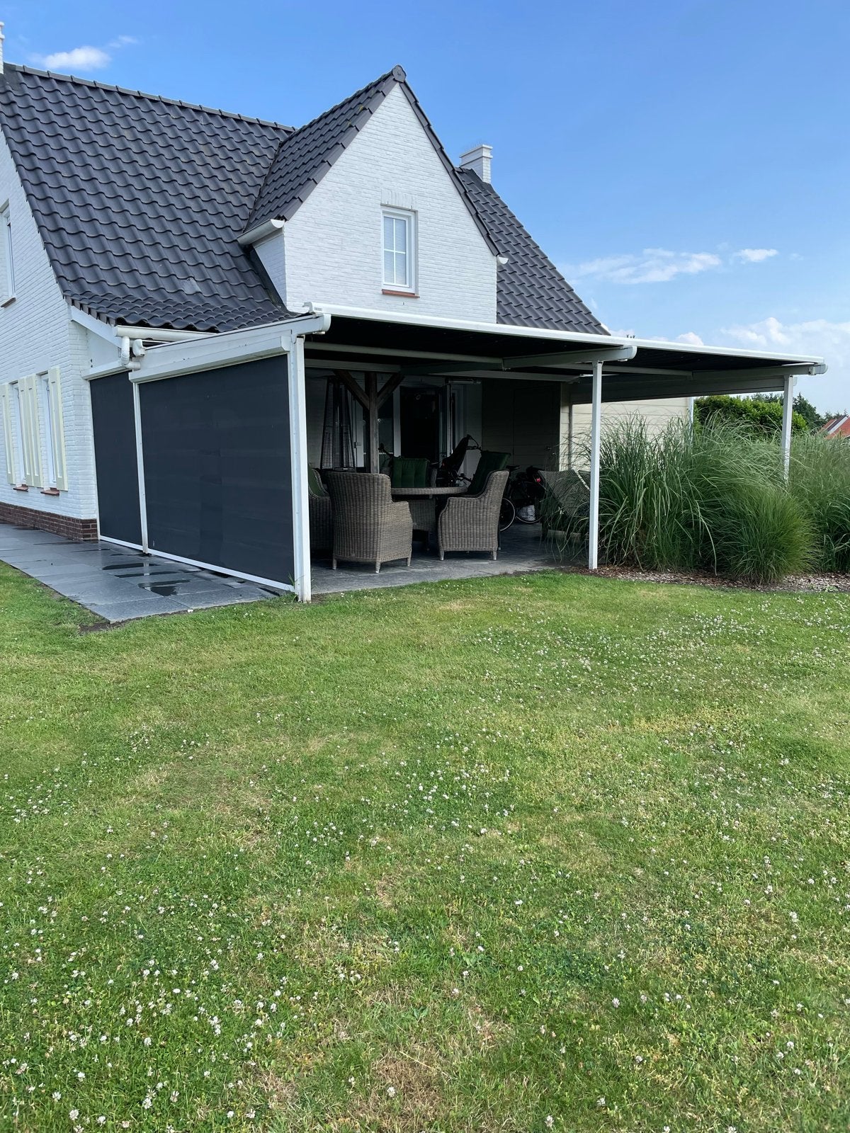 Stobag Terrasoverkapping met Screens, Tuin en Terras, Gebruikt, 450 cm of meer, Elektrisch, Ophalen of Verzenden