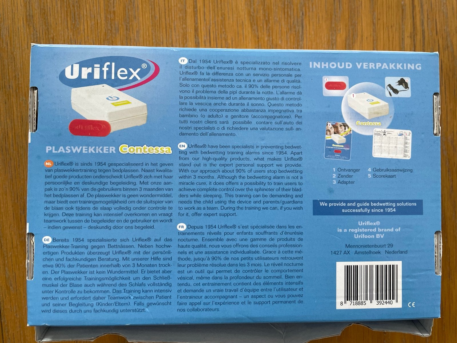 Urinflex plaswekker Contessa met 2 sensorbroekjes en boek, Kinderen en Baby's, Kinderkleding | Maat 104, Ophalen of Verzenden