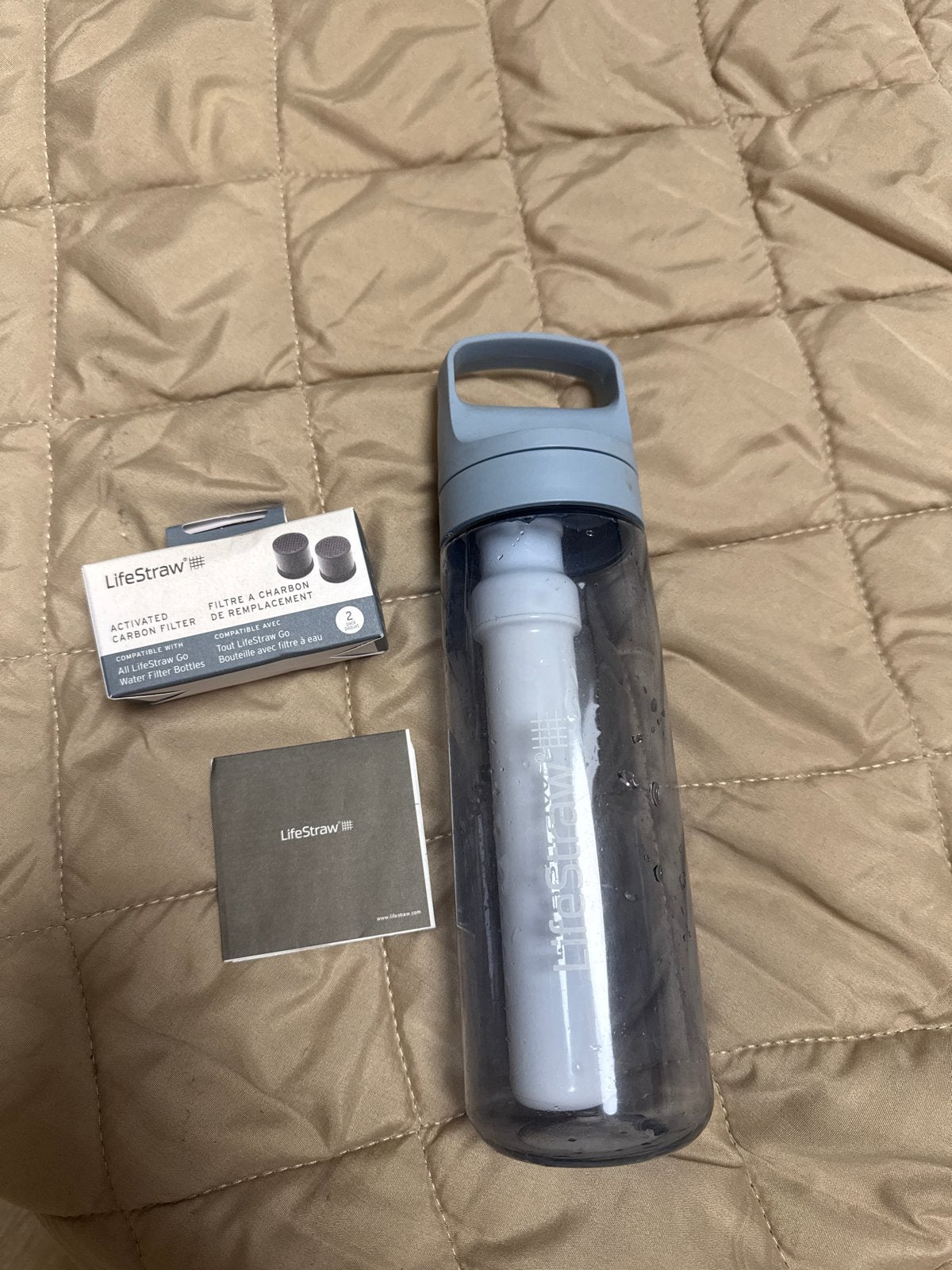 LifeStraw Go Waterfilterfles met extra koolstoffilters, Verzenden, Gebruikt