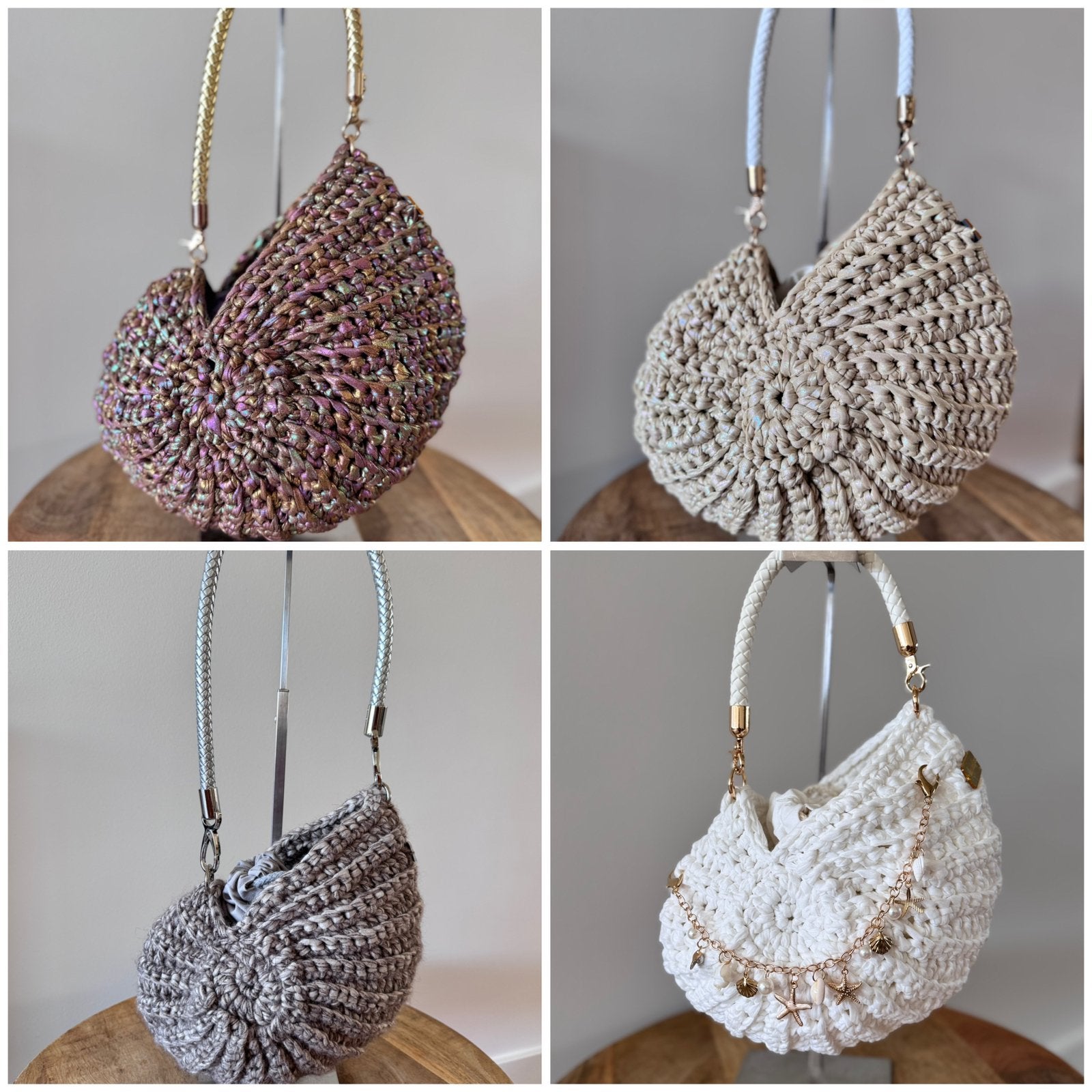 Zomerse strand schelp handtas, Ophalen of Verzenden, Nieuw, Beige, Handtas