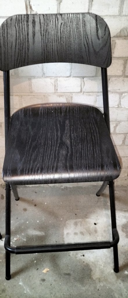 IKEA Franklin barkruk zwart, Ophalen, Gebruikt, Met voetsteun, Hout