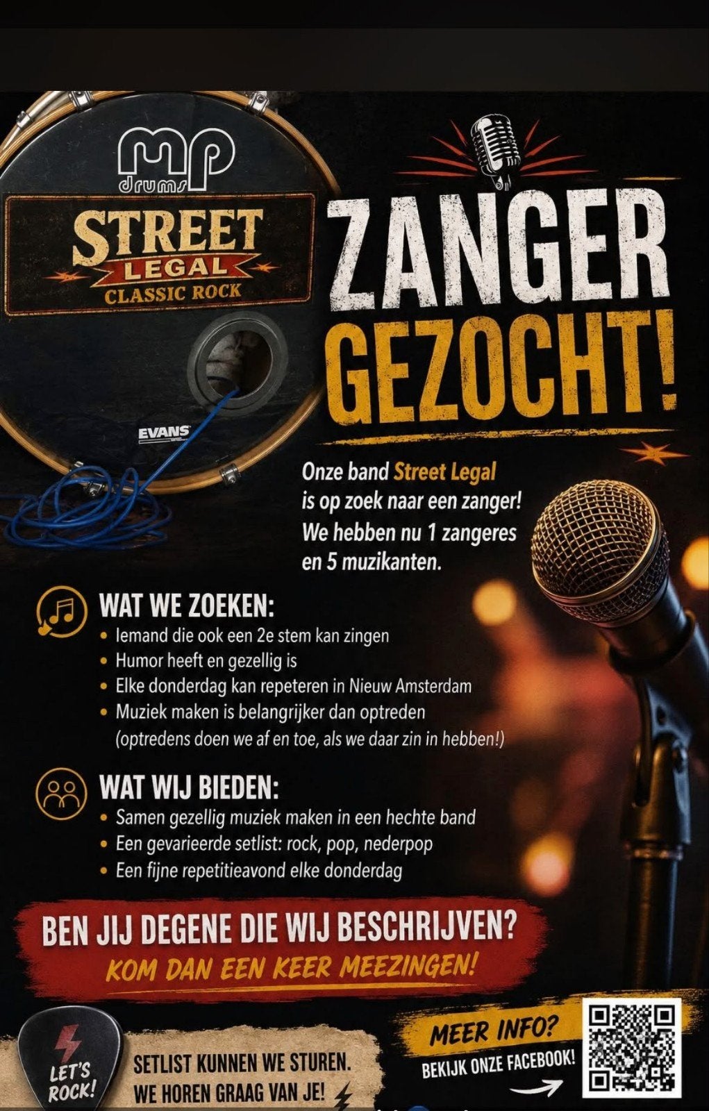 Zanger gezocht, Contacten en Berichten, Muziek maken en Bandleden