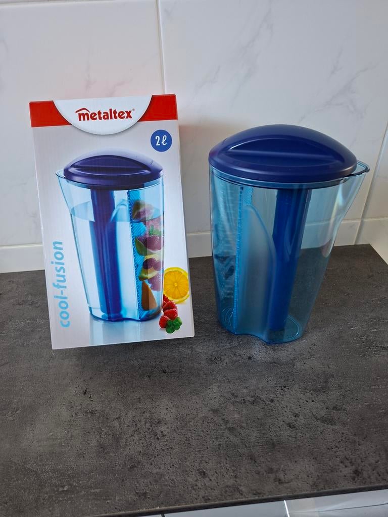 Metaltex Cool-Fusion Waterkan met Koelstaaf 2L, Ophalen, Kunststof, Nieuw, Overige merken