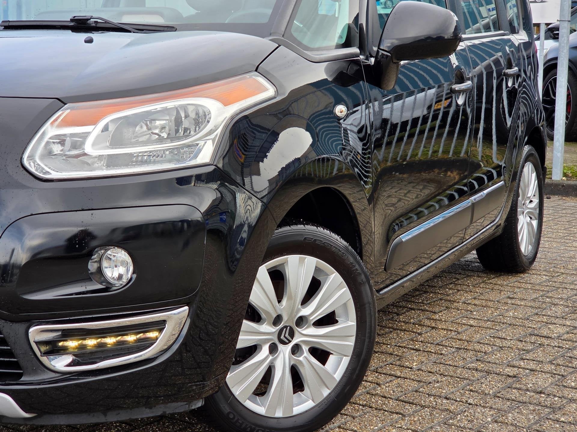 Citroen C3 Picasso 1.6 VTi Tendance#Aut#Airco#PDC#Trkhk, Auto's, Gebruikt, 4 cilinders, Leder en Stof, Zwart