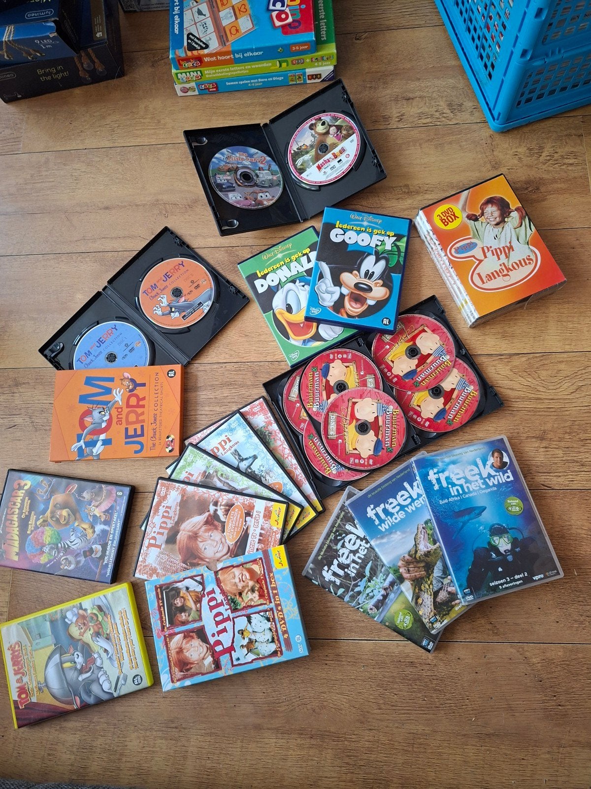 Grote collectie kinder-dvd's: Tom & Jerry, Pippi, Freek vonk, Gebruikt, Animatie, Verzamelbox, Alle leeftijden