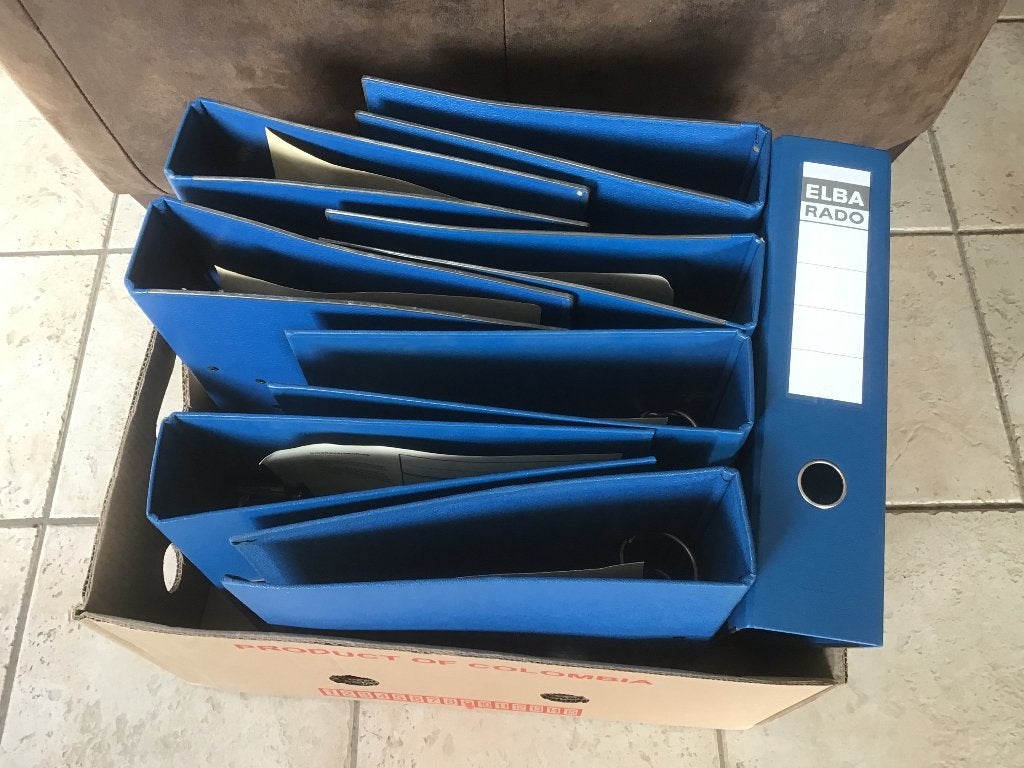 8 stuks blauwe ordners  elba rado, Ophalen of Verzenden