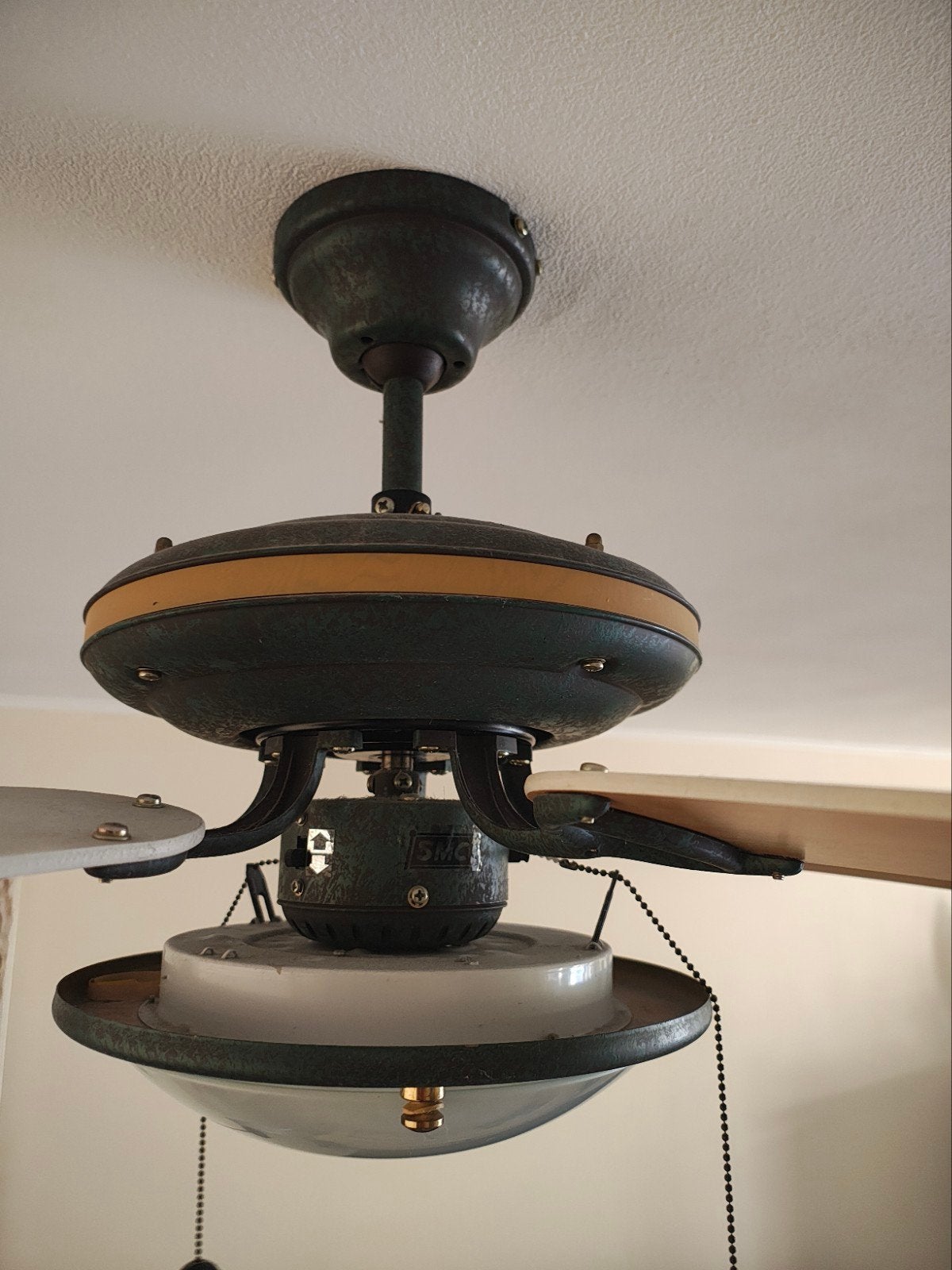 Plafondventilator met verlichting, Met schakelaar, Overige merken, Gebruikt, Ophalen of Verzenden