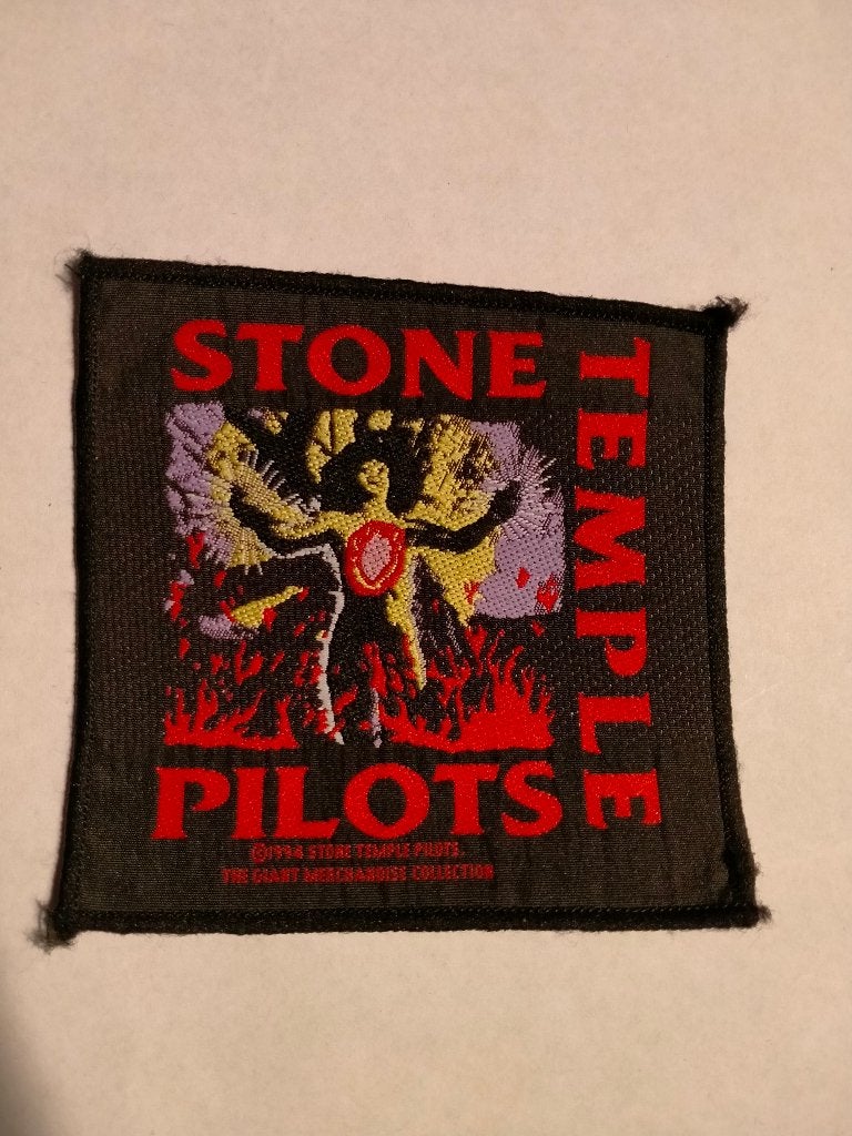 Stone Temple Pilots 1994 vintage logo patch embleem rock, Ophalen of Verzenden, Gebruikt, Kleding