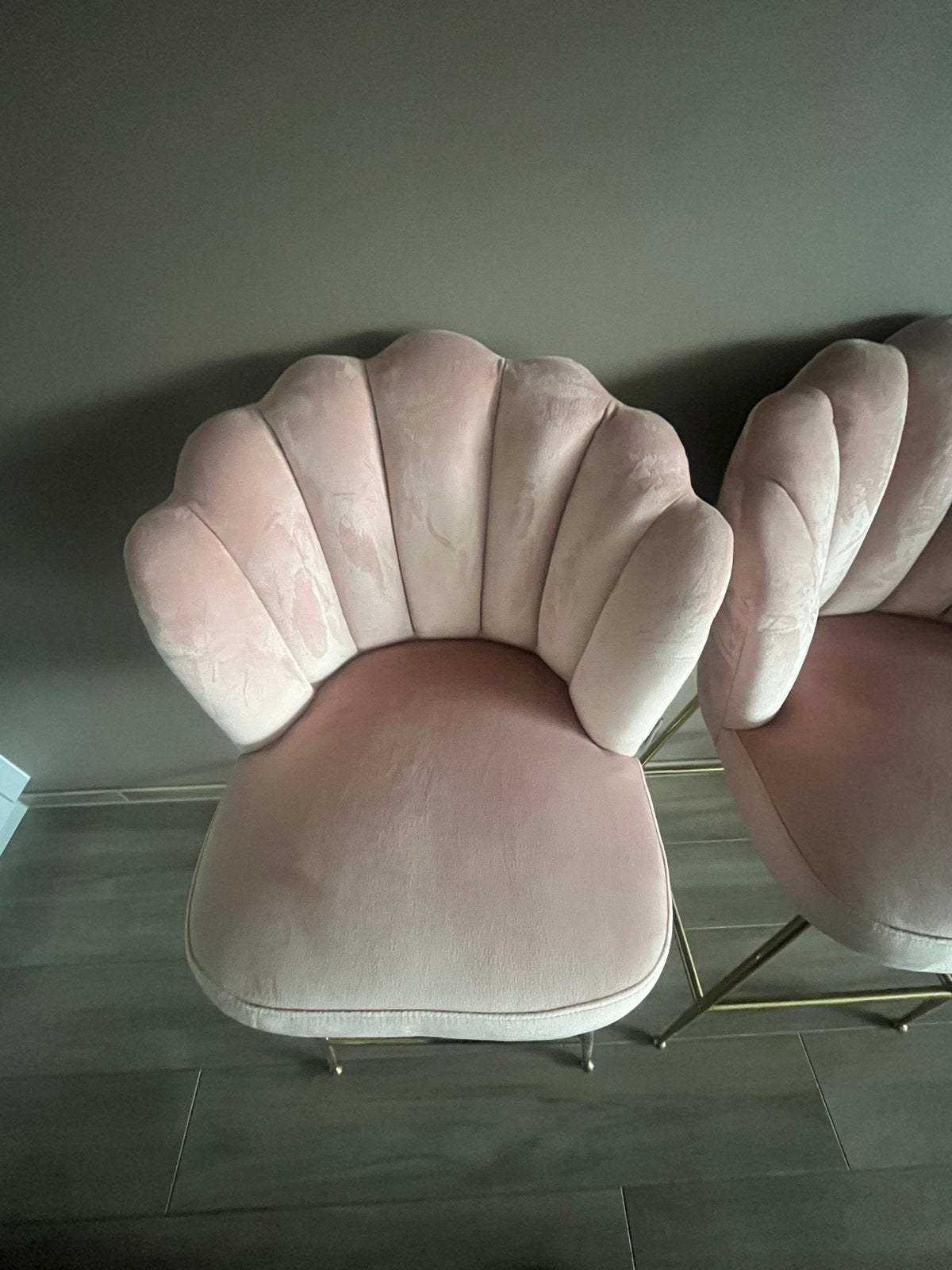 Barstoel Richemond pippa velvet roze, 2 krukken, Ophalen, Zo goed als nieuw, 60 tot 90 cm