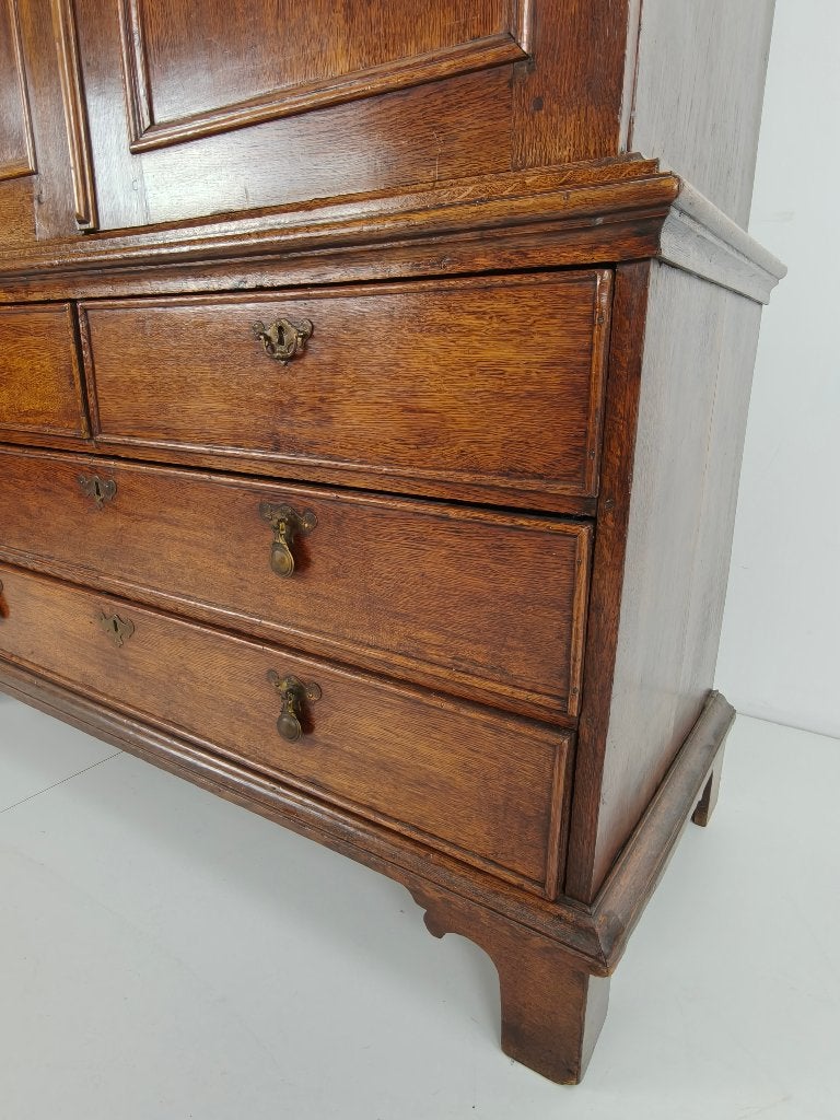 Zeldzaam Nederlands 18e-eeuws eiken kabinet – “Luierkabinet”, Antiek en Kunst, Ophalen of Verzenden