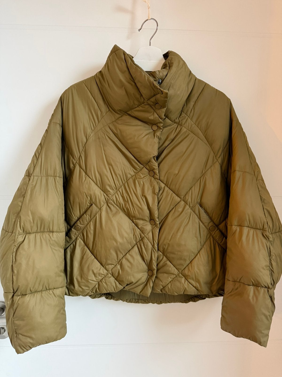 Dames puffer jas, olijf groen maat S Zara, Ophalen of Verzenden, Zo goed als nieuw, Maat 36 (S), Groen