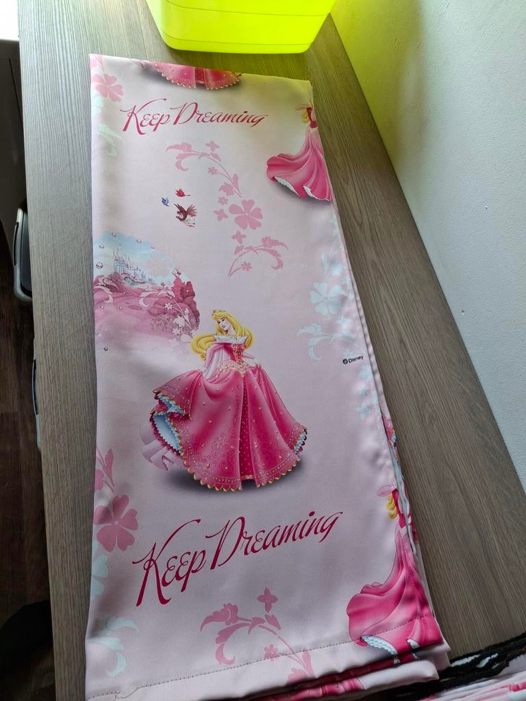 Disney Prinses Gordijnen: 2x Plooiband & 1x Spandraad, Huis en Inrichting, Stoffering | Gordijnen en Lamellen, Ophalen of Verzenden