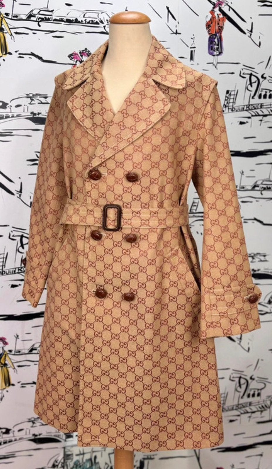 Gucci GG trenchcoat jas meisje maat 10 NIEUW (1.390 euro), Meisje, Gucci, Jas, Nieuw