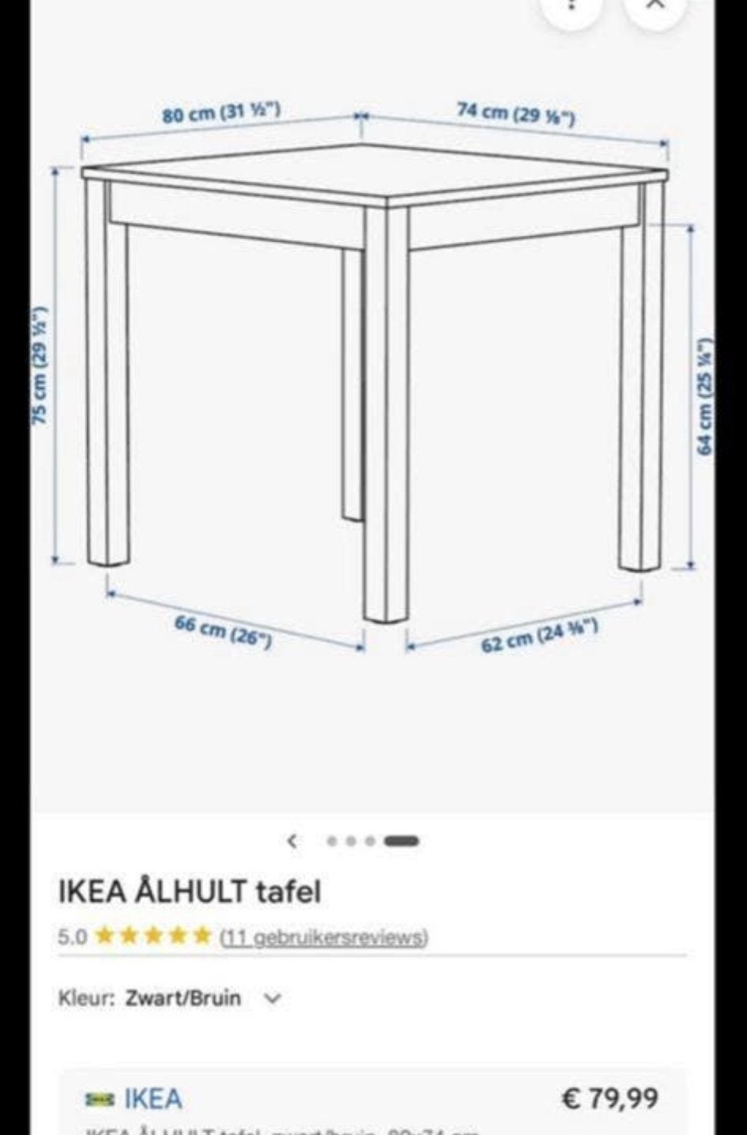 Zo goed als nieuwe IKEA ÄLGHULT tafel - ideaal voor kleine r, Huis en Inrichting, Tafels | Eettafels, Vierkant, Tot twee personen