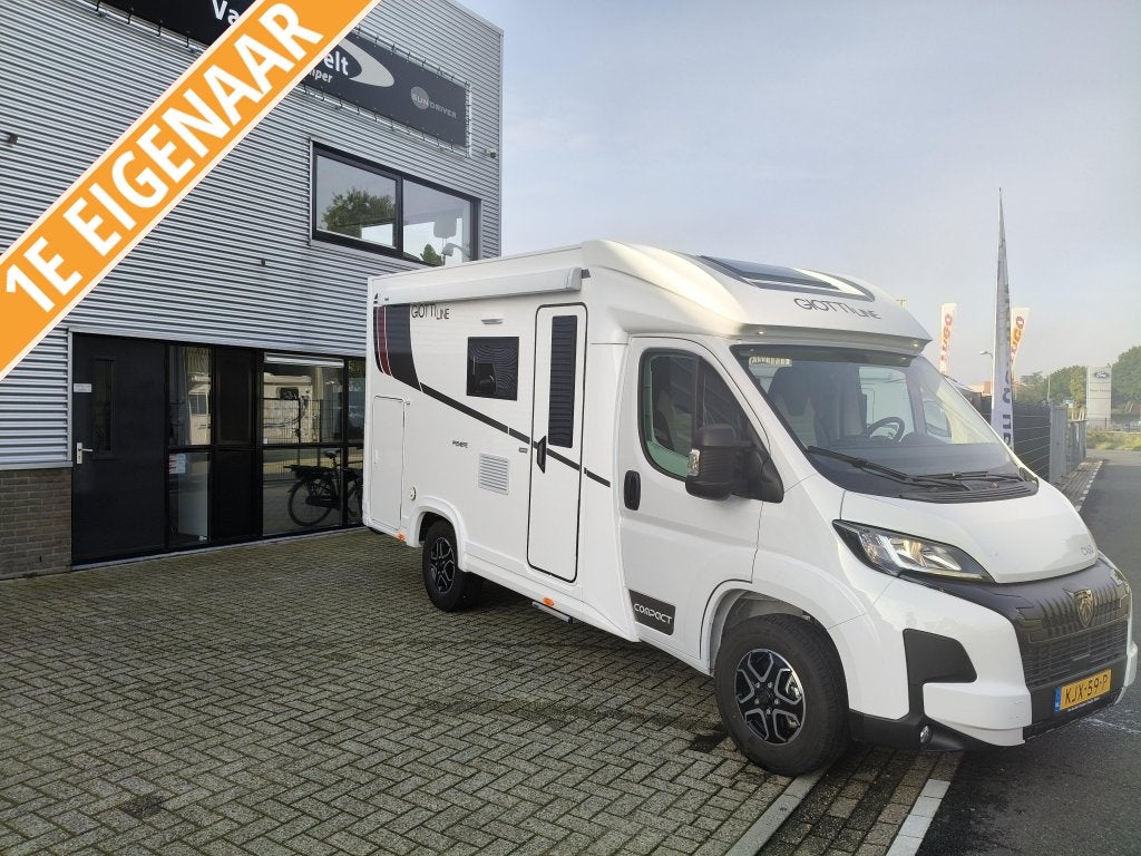 Giottiline CX60 Compact als een bus 599cm! & licht g, Caravans en Kamperen, Ringverwarming, Koelkast, Bedrijf, Diesel