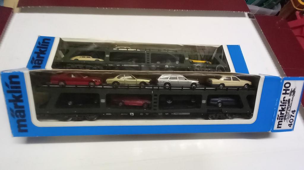 Te koop 4 x marklin  Autotransport wagons  ho Wisselstroom, Verzenden, Wisselstroom, Wagon, Märklin