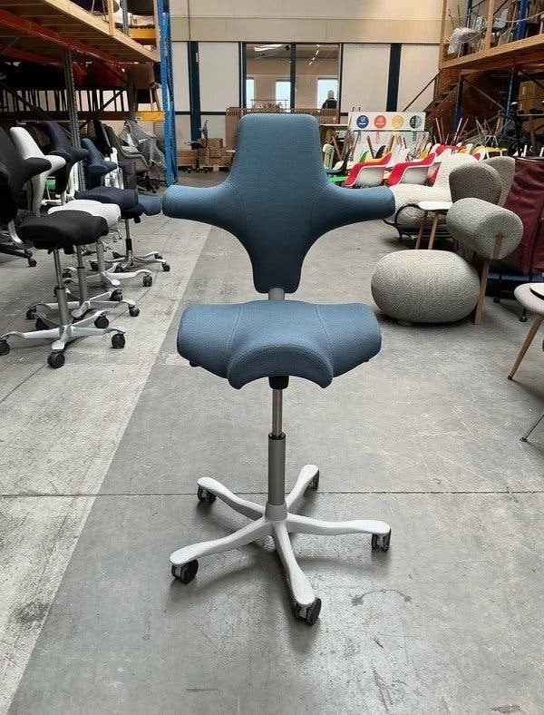 HAG Capisco 8106 Bureaustoel |Zithoogte 57-77cm |Blauw/Grijs, Gebruikt, -, Blauw, -