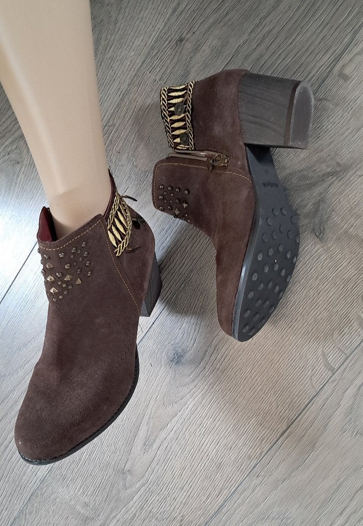 Nieuwe bruine enkellaarzen Desigual - Maat 41, Bruin, Verzenden, Lage of Enkellaarzen, Nieuw