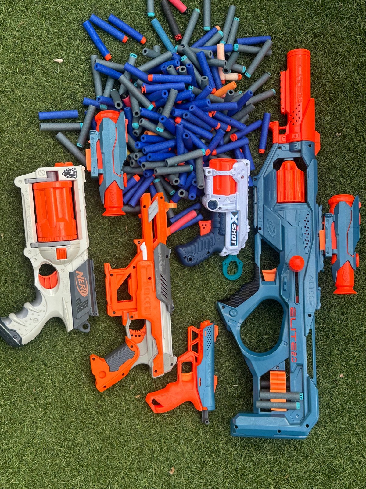 Grote Nerf en X-Shot Blaster Collectie met Darts, Ophalen, Gebruikt