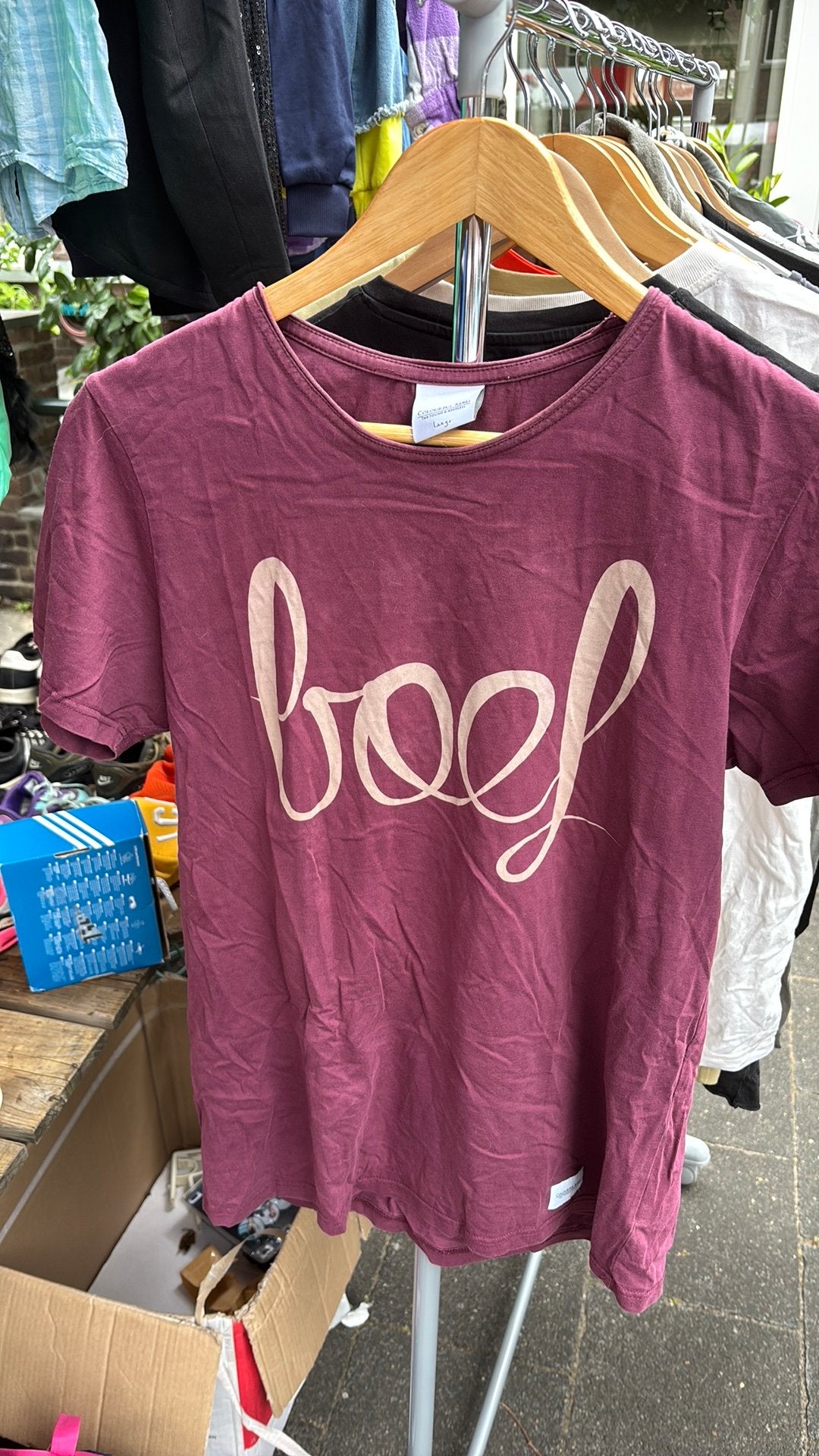 Boef shirt L, Ophalen of Verzenden, Zo goed als nieuw, Korte mouw