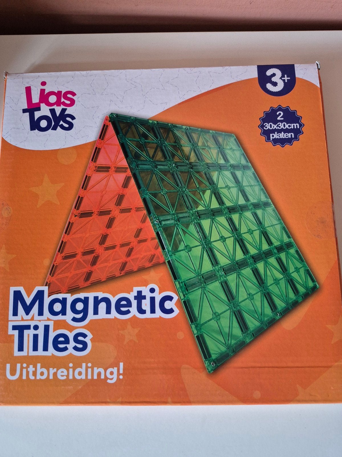 Lias Toys Magnetic Tiles Basisplaten 30x30 cm (2 stuks), Overige merken, ., Nieuw, Ophalen of Verzenden