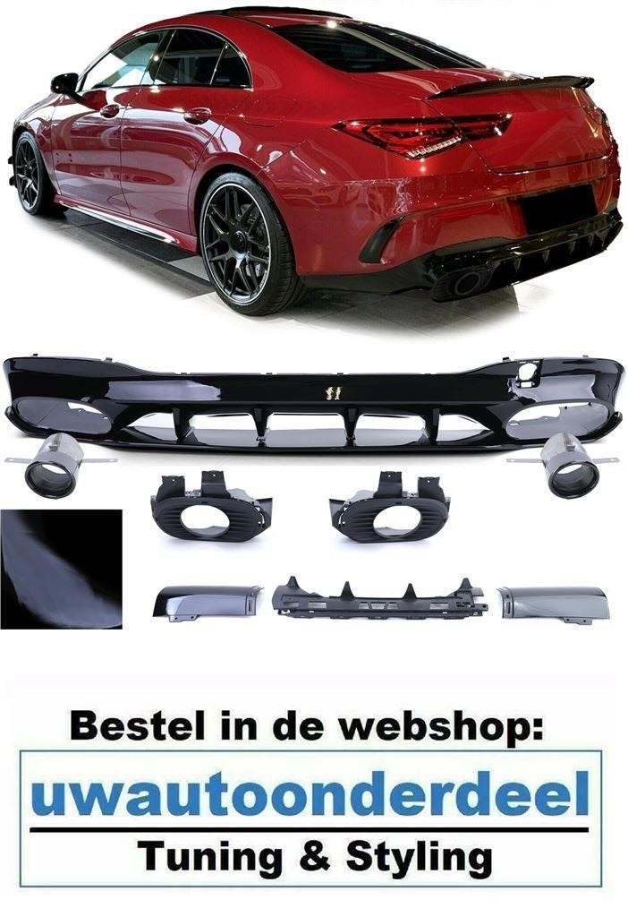 Diffuser Geschikt Voor Mercedes CLA C118 AMG Look Uitlaat En, Verzenden, Automotive Parts, A.parts@hotmail.nl, Trasmolenlaan 12 3447 GZ Woerden