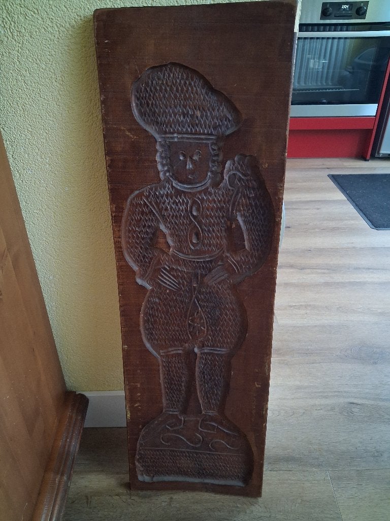Grote oude speculaas of koekplank, Ophalen