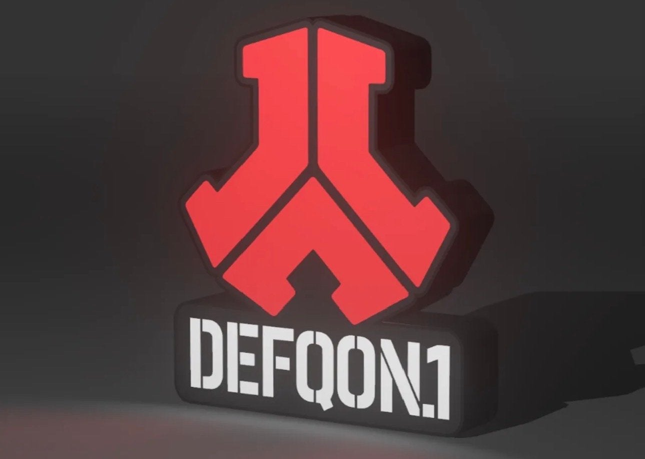 Defqon.1 Logo LED Lamp - Hardstyle Decoratie, Meerkleurig, Verzenden, Nieuw, Kunststof