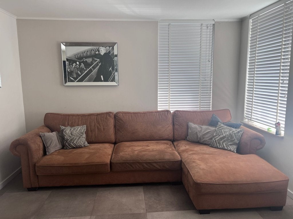 Hoekbank, Huis en Inrichting, Banken | Bankstellen, Ophalen, 250 tot 300 cm, Gebruikt, 125 tot 150 cm