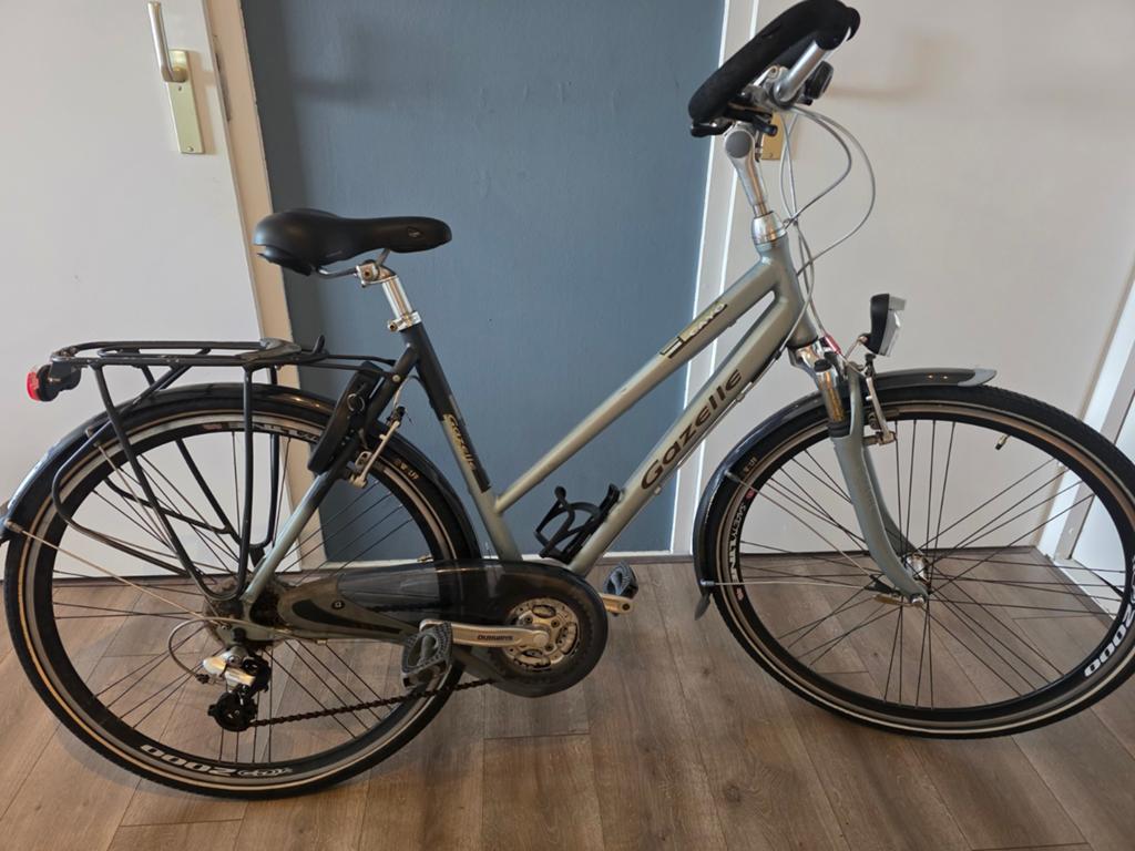 Damesfiets gazelle tourfiets vlinderstuur, Fietsen en Brommers, Ophalen, Meer dan 20 versnellingen, Gazelle, 53 tot 56 cm
