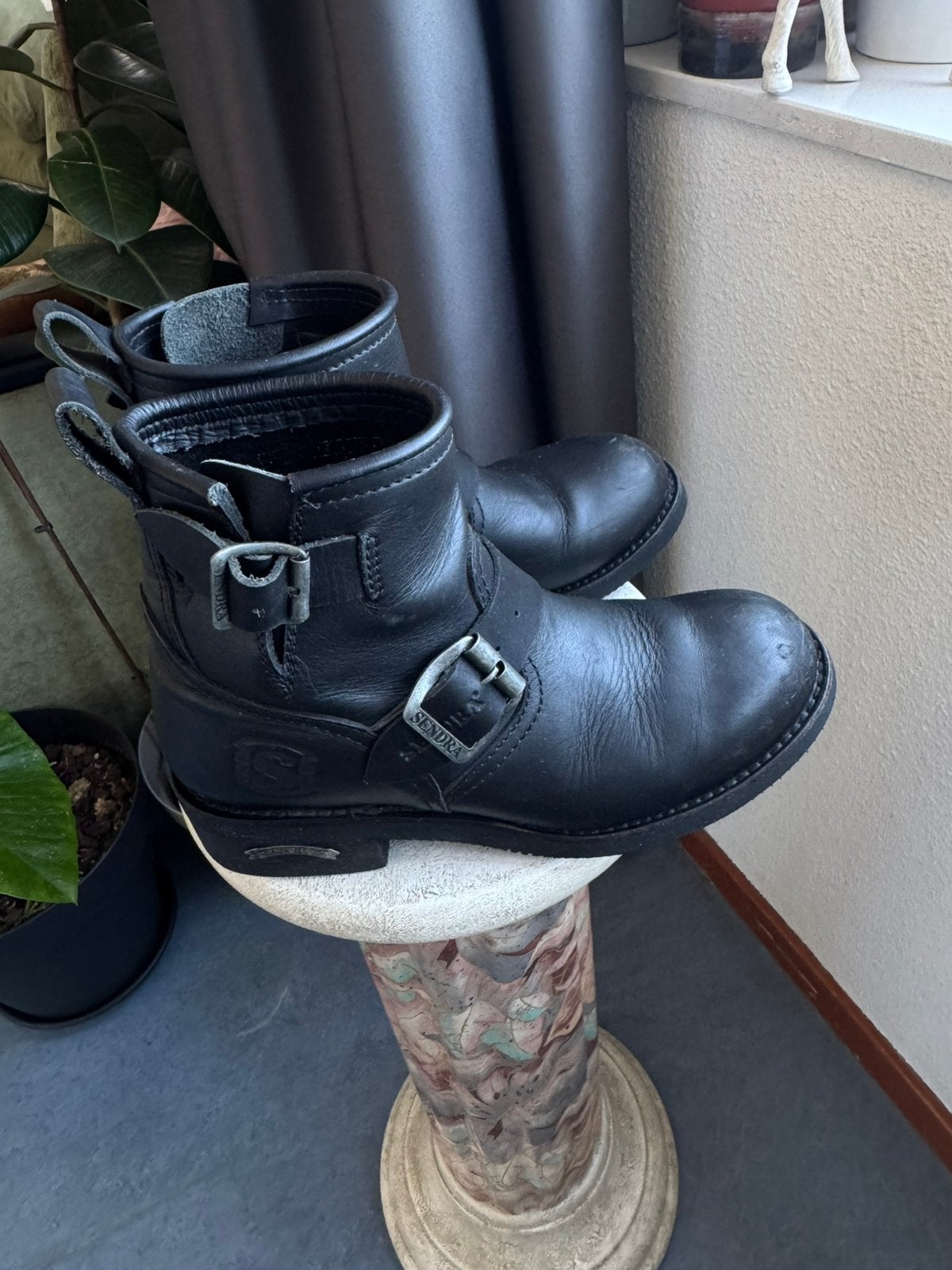Sendra BIKER BOOTS SHORT - BLACK. Size 36 (US6), Verzenden, Gedragen, Bruin, Hoge laarzen