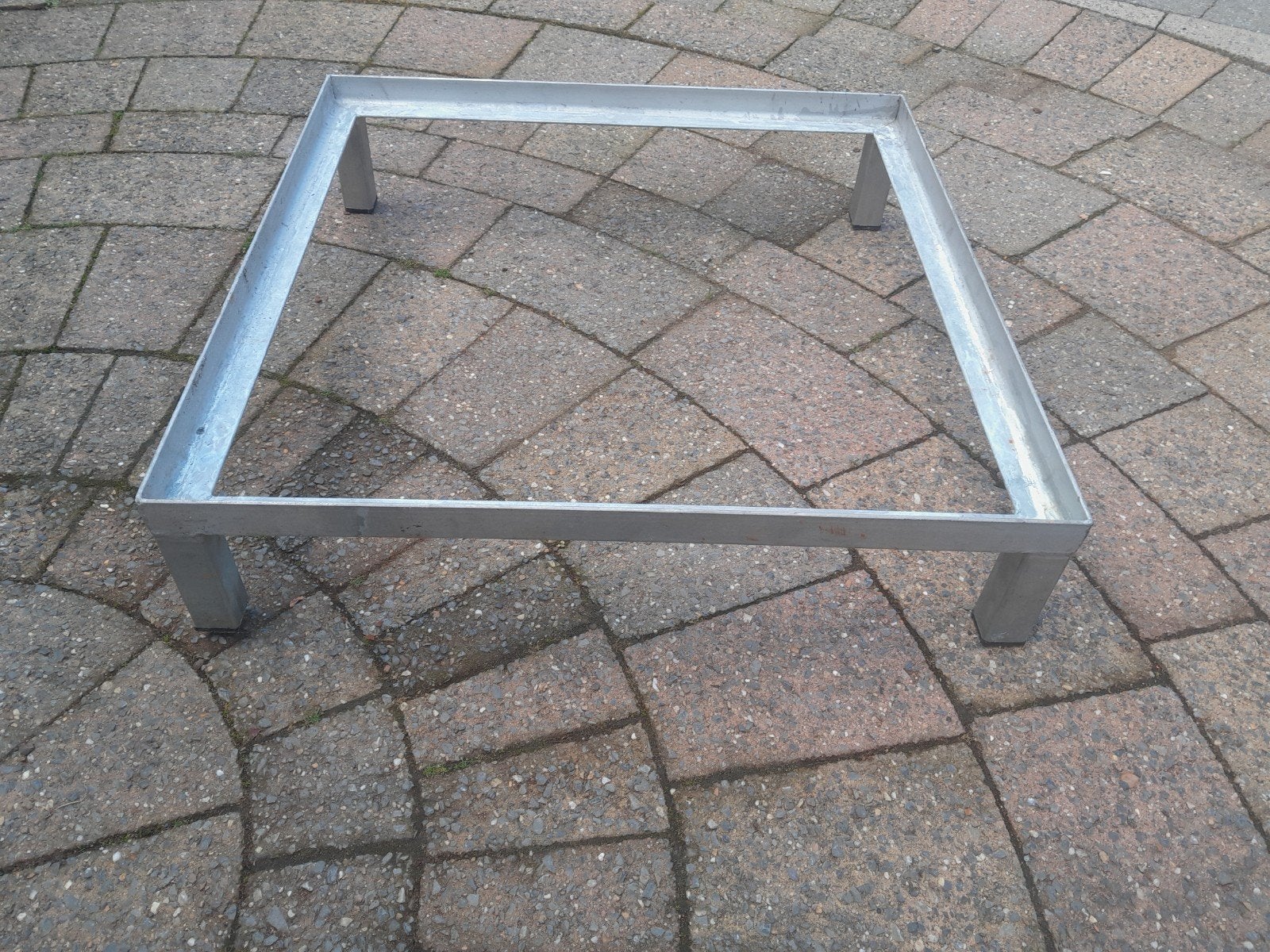 RVS bokje 57 x 57 x 10 cm. voor bijv. witgoed verhoger., Ophalen of Verzenden, Rvs