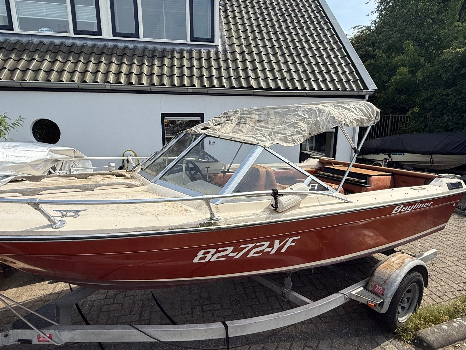 Opknapper Bayliner Mutiny Speedboot Trailer 6-persoons, Watersport en Boten, Speedboten, Gebruikt, Bayliner, Benzine, 120 tot 200 pk
