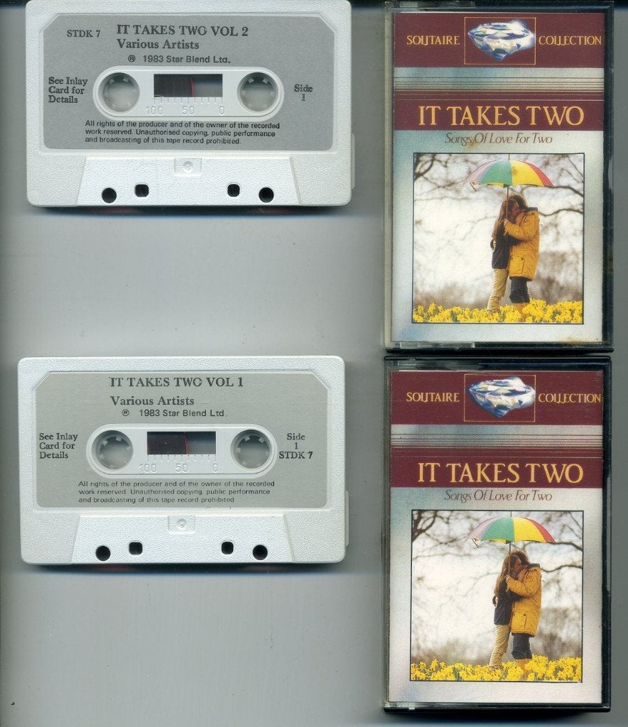 It Takes Two Songs Of Love For Two 28 nrs 2 cassettes ZGAN, Ophalen of Verzenden, Zo goed als nieuw, Origineel, 1 bandje