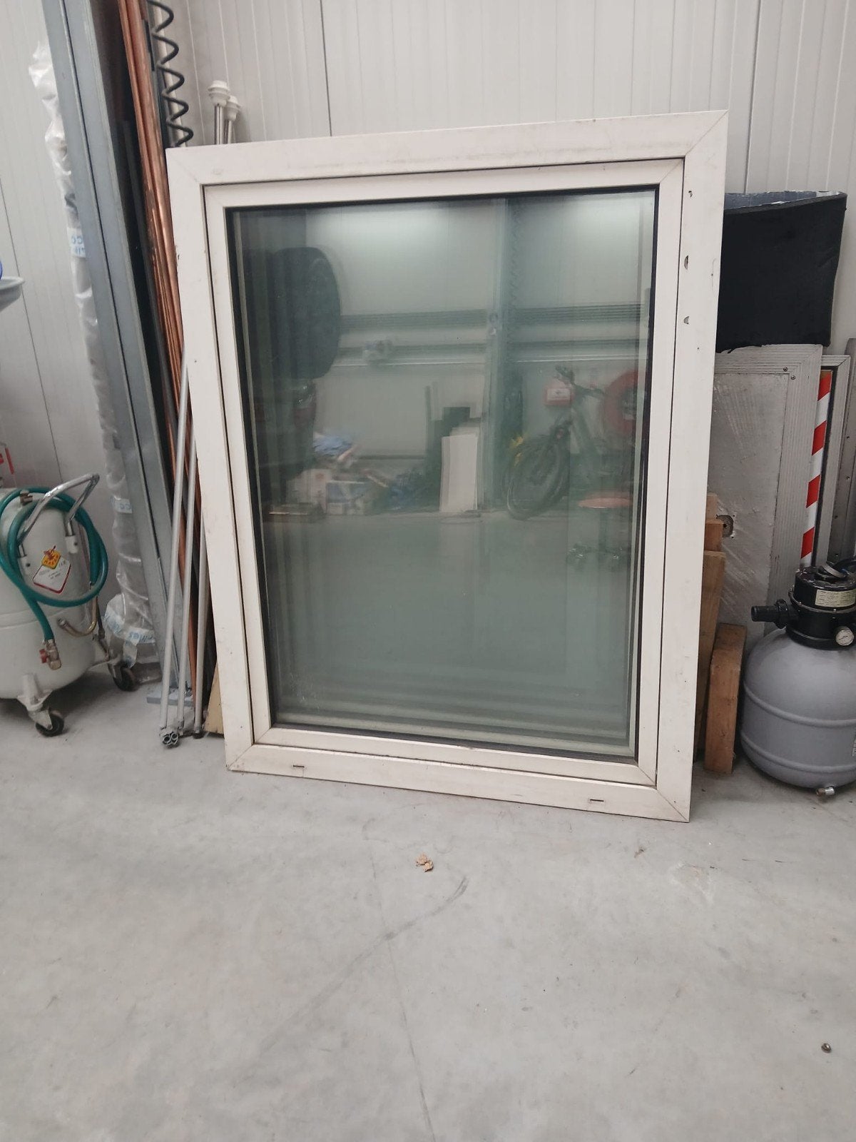 6 kozijnen 120x157 cm, 5x dubbel glas, 1x enkel glas, Ophalen, Gevelraam of Ruit, Gebruikt, 120 tot 160 cm