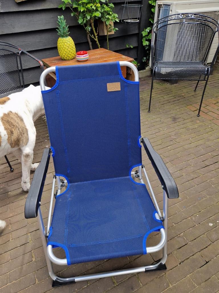 CAMPING STOEL 💙 RED WOOD 💙 VISSTOEL, Ophalen of Verzenden, Campingstoel