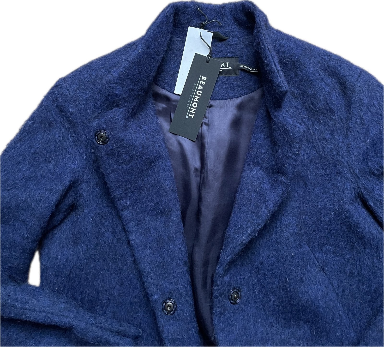 Jas Beaumont blauw, Verzenden, Zo goed als nieuw, Maat 38/40 (M), Blauw