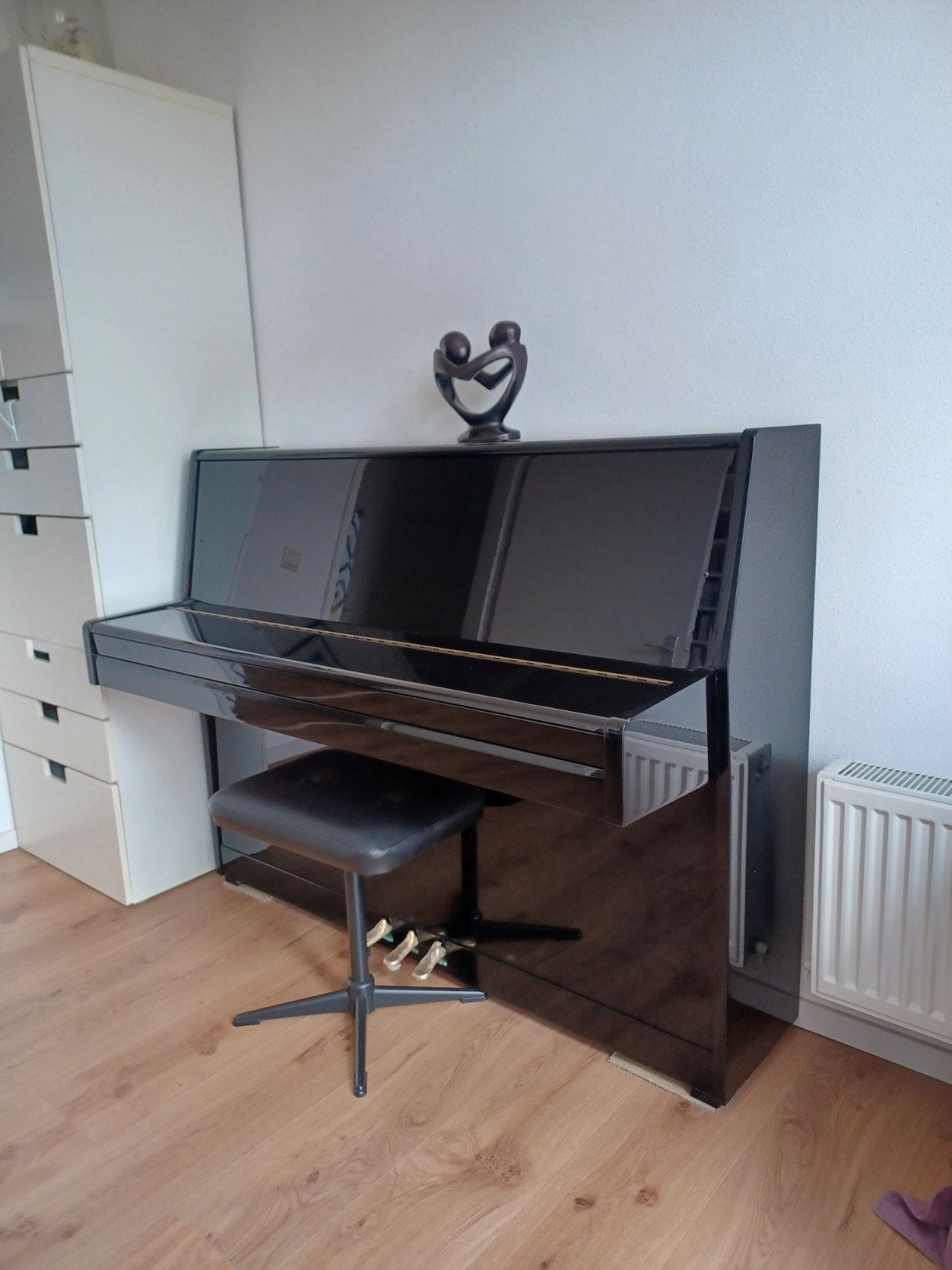 Zwarte Hoogglans Piano - in zeer goede staat, Ophalen, Gebruikt, Zwart, Piano