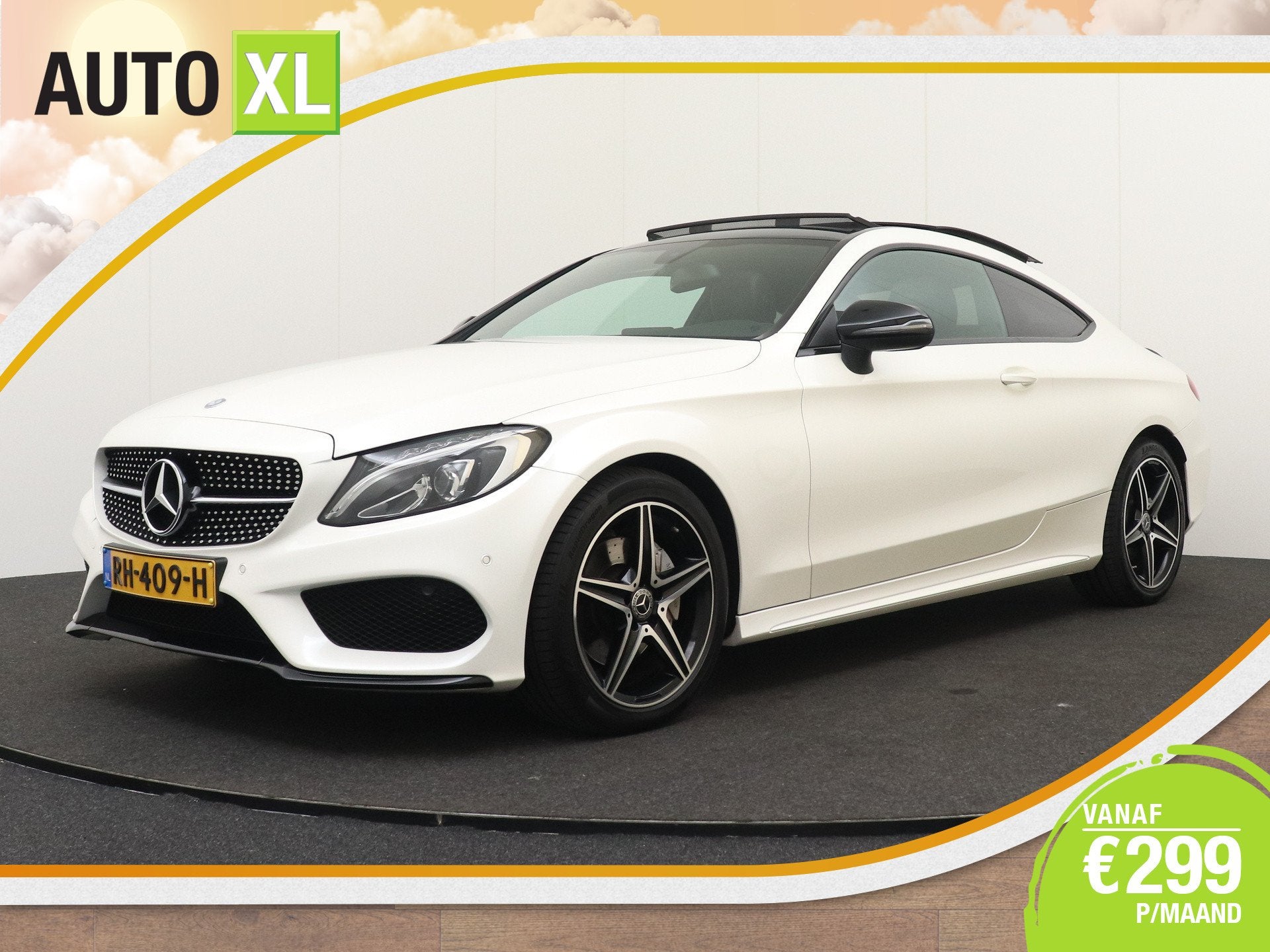 Mercedes-Benz C-Klasse Coupé 180 AMG Night-Pack Pano-dak Bu, Auto's, Automaat, Dealer onderhouden, Achterwielaandrijving, 4 stoelen