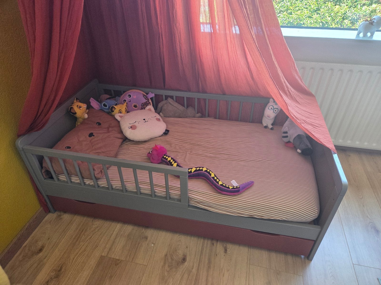 Peuterbed met lade - Petit Amelie, Ophalen, Gebruikt, 70 tot 85 cm, 140 tot 160 cm