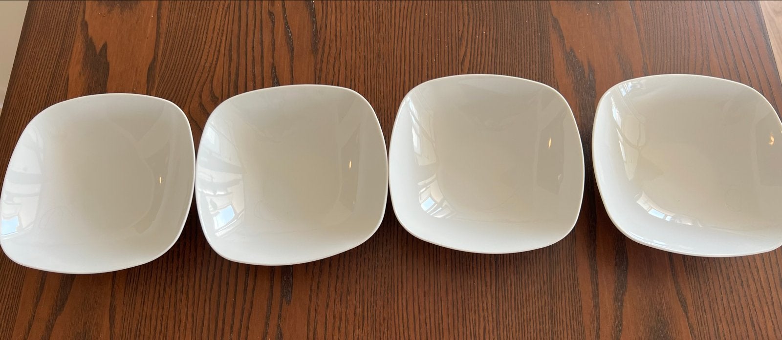 4 diepe, witte borden van IKEA - Gebruikt, goede staat, Huis en Inrichting, Keuken | Servies, Ophalen, Gebruikt, IKEA, Bord(en)
