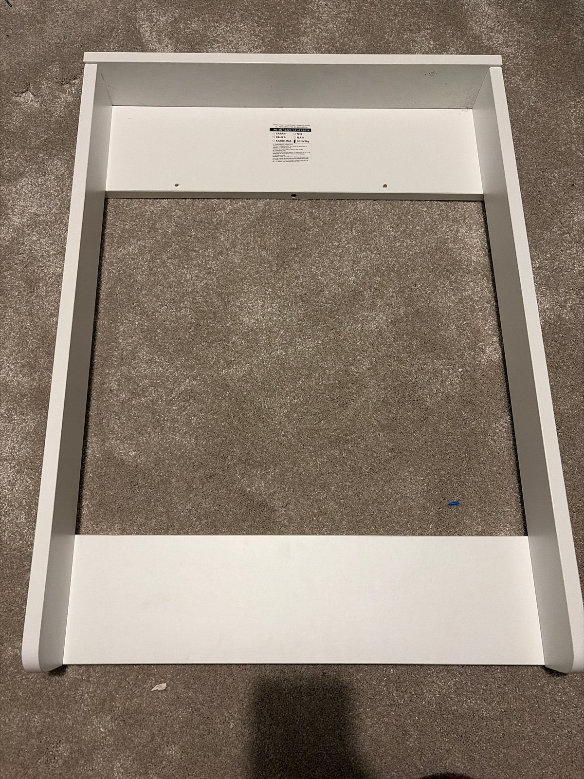 Commode opzetstuk / verschoonblad LittleSky by Klupś – wit, Gebruikt, 50 tot 70 cm, 75 tot 100 cm, Opstaande rand