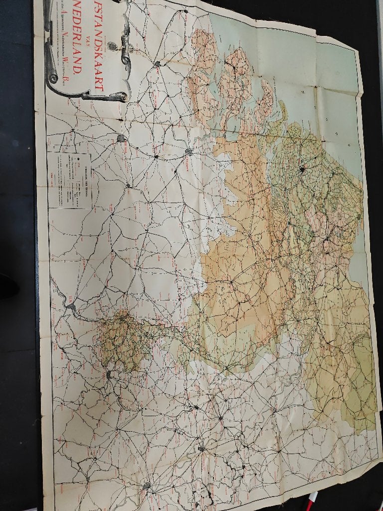 afstandskaart van Nederland, Ophalen of Verzenden, 1800 tot 2000, Nederland, Landkaart