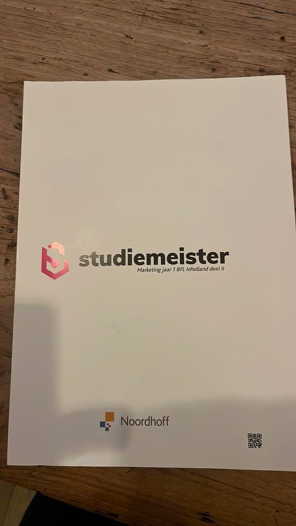 Studiemeister marketing jaar 1 BFL InHolland deel ll, Boeken, Ophalen of Verzenden, Nieuw, Economie en Marketing