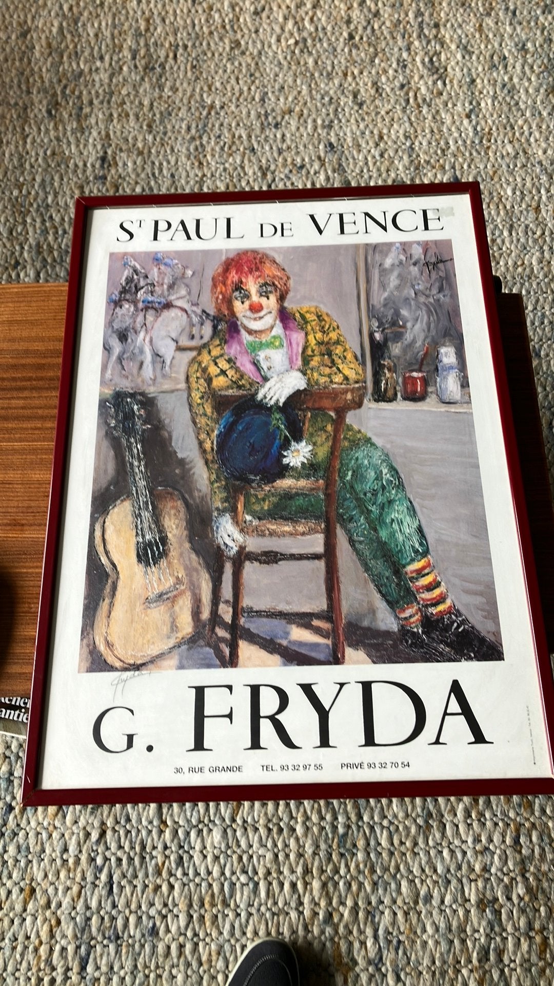 Gesigneerde  ingelijst Galerieposter Giuseppe Fryda, Ophalen